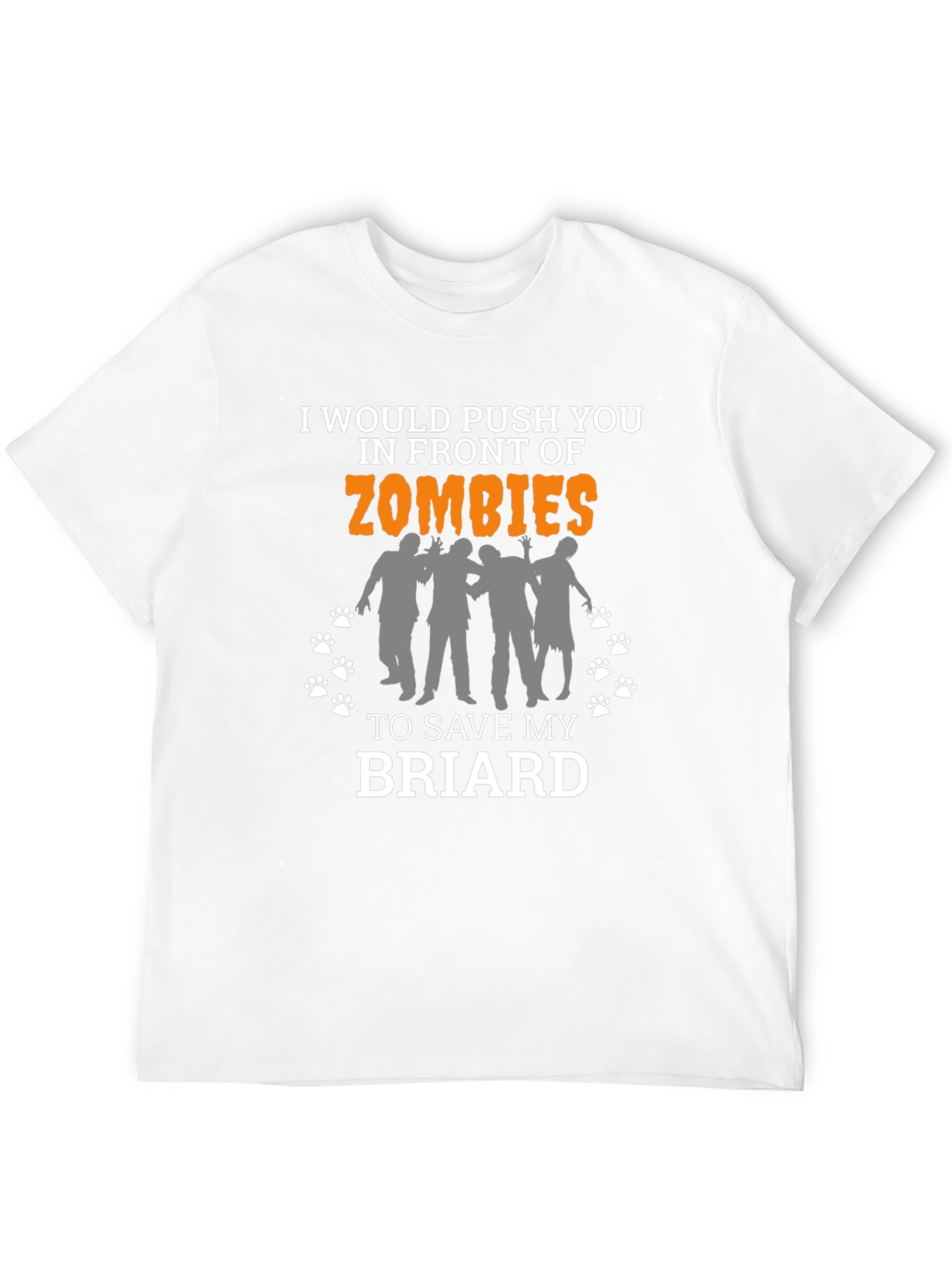 Zombie Briard Dog Lover T-Shirt
