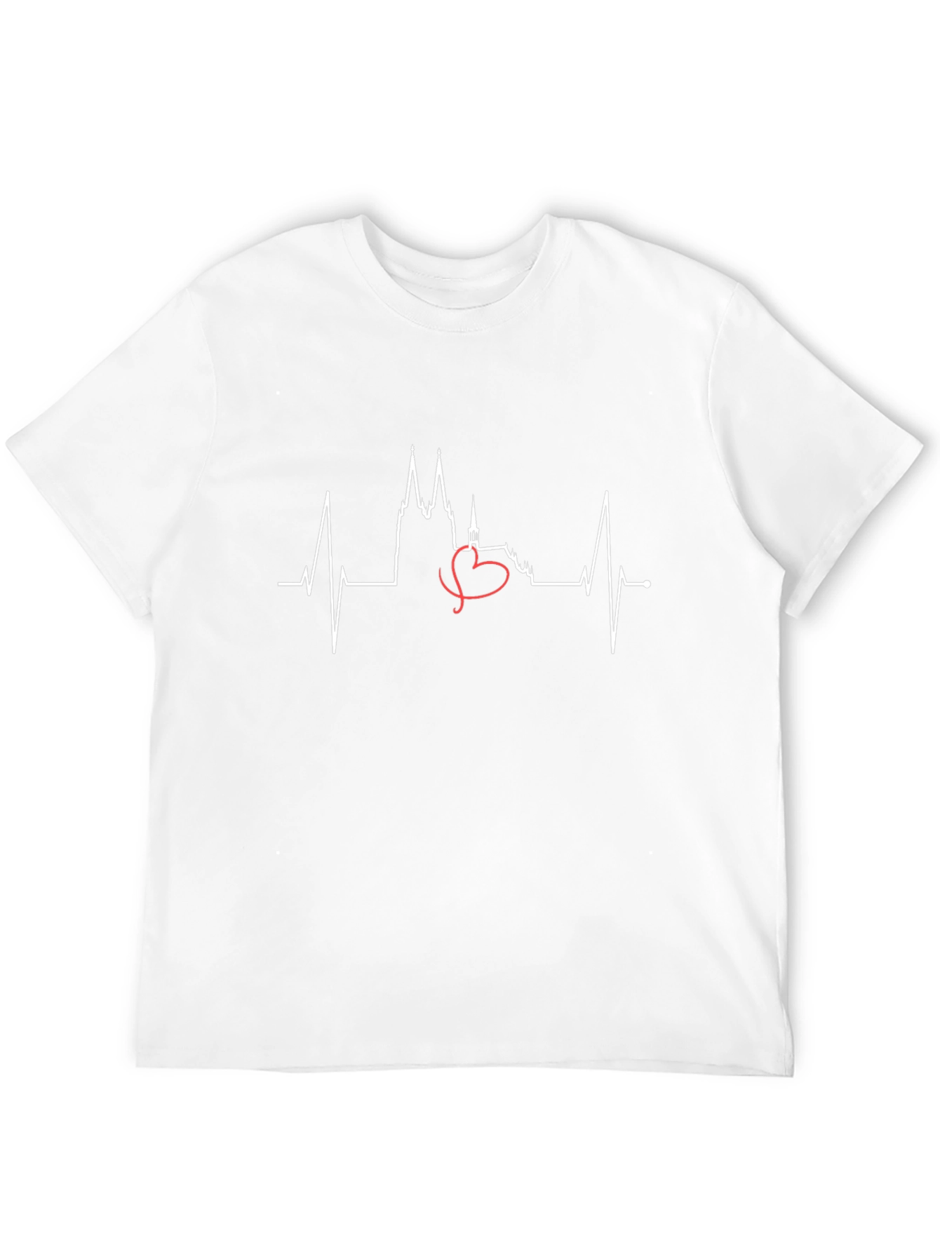Heartbeat Prague Skyline Black T-Shirt