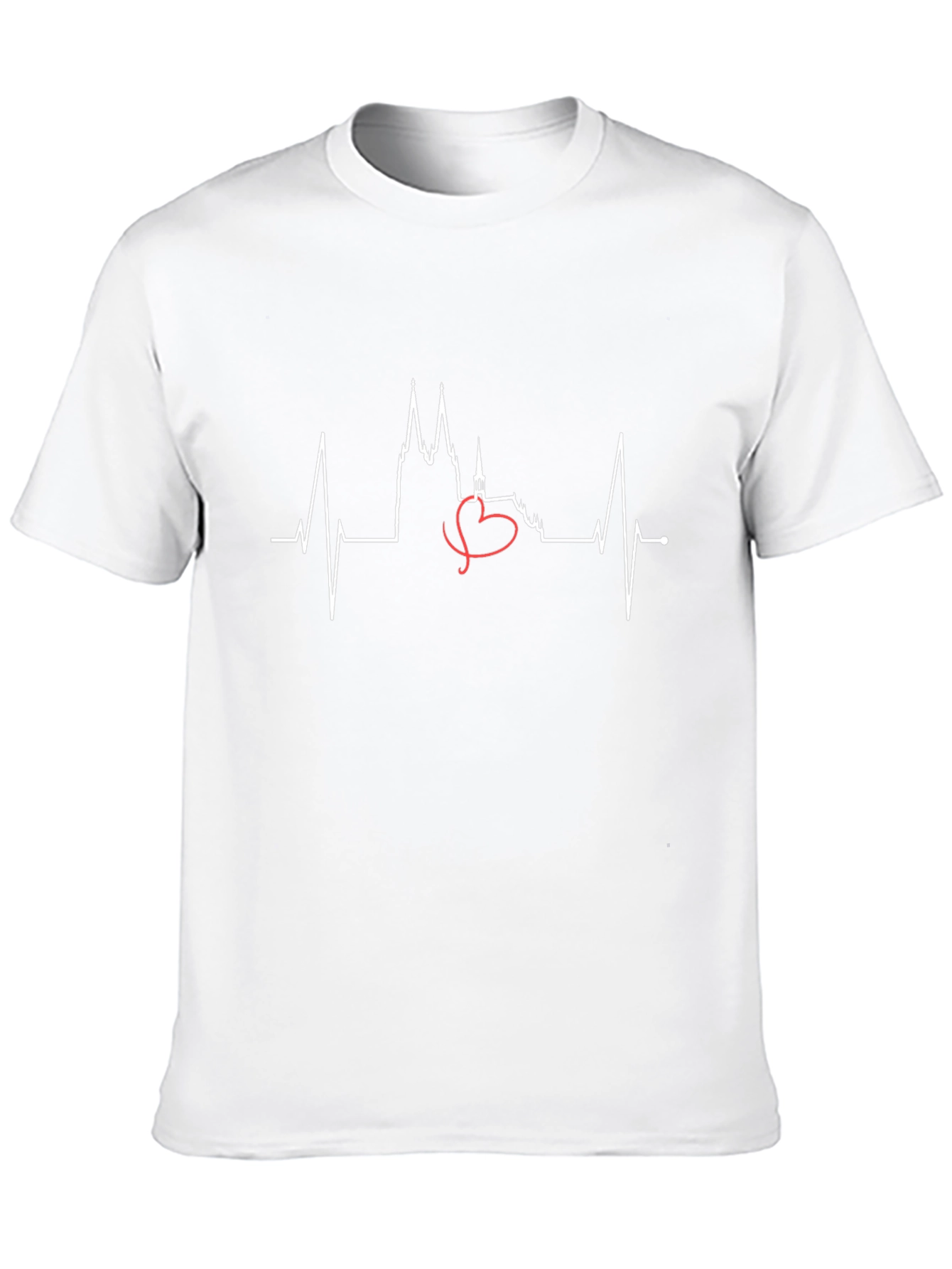 Heartbeat Prague Skyline Black T-Shirt