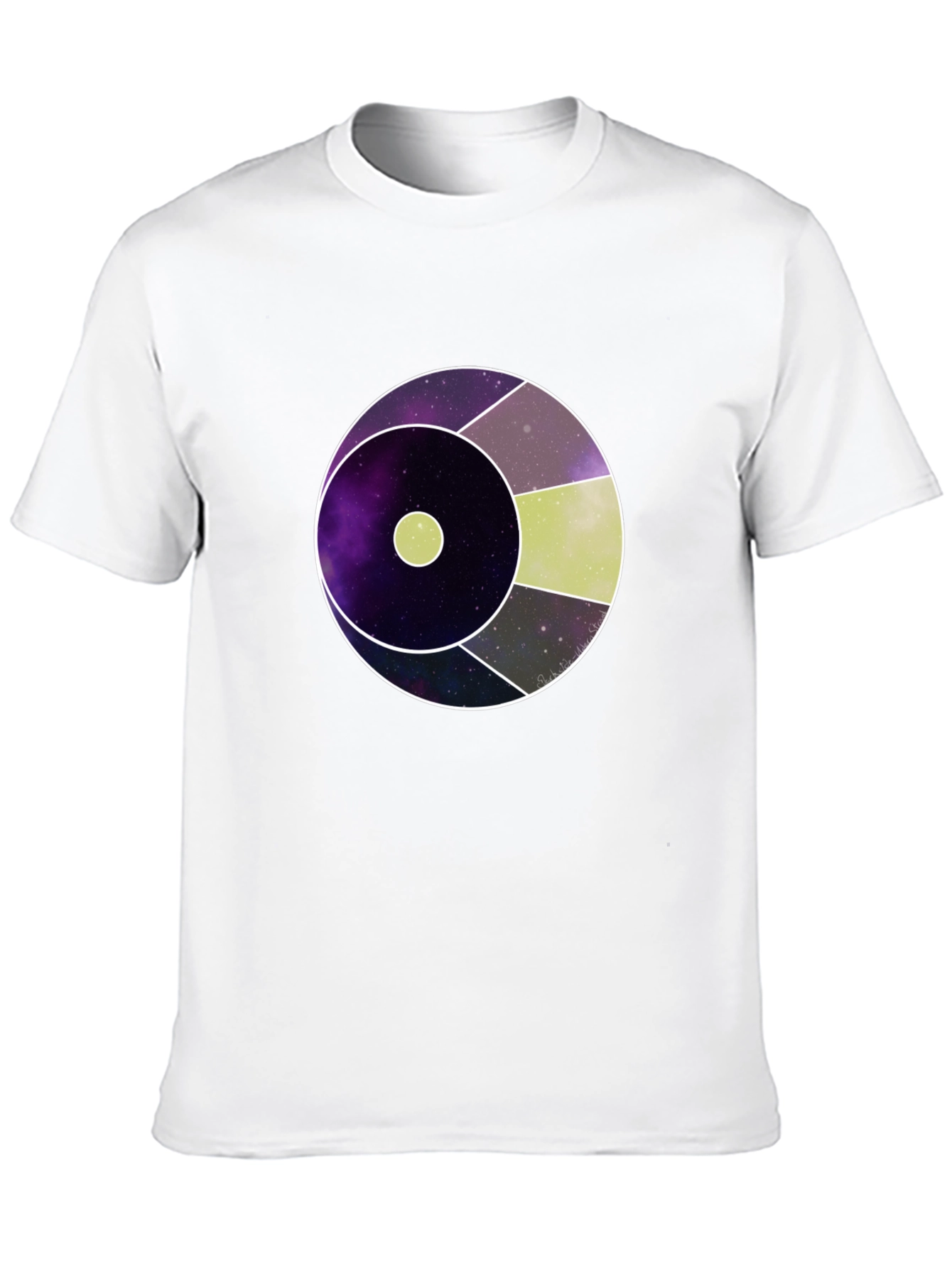Galaxy Eye Graphic Print Black T-Shirt