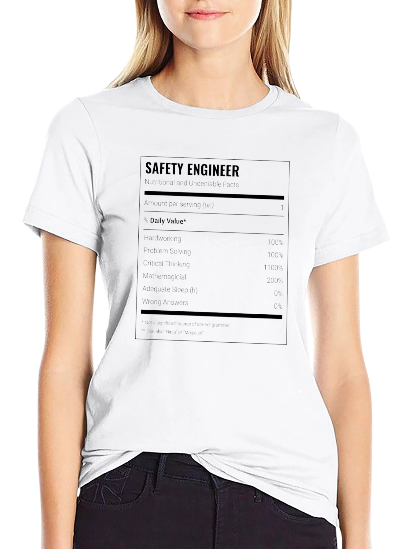 Safety Engineer Nutritional Facts T-Shirt