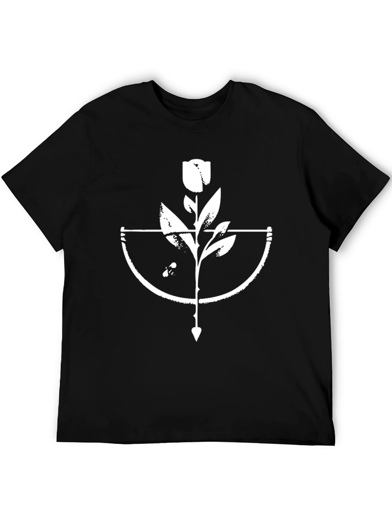 Rose & Arrow Graphic Tee - Black Cotton Blend