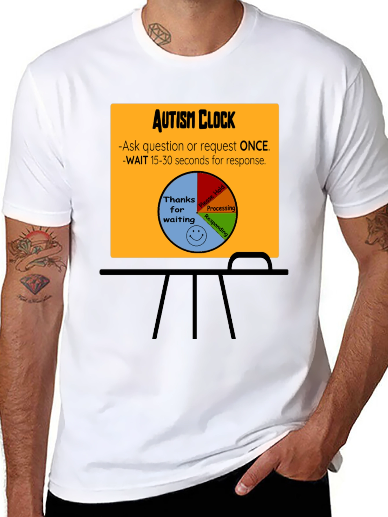 Autism Clock T-Shirt: Patience & Understanding