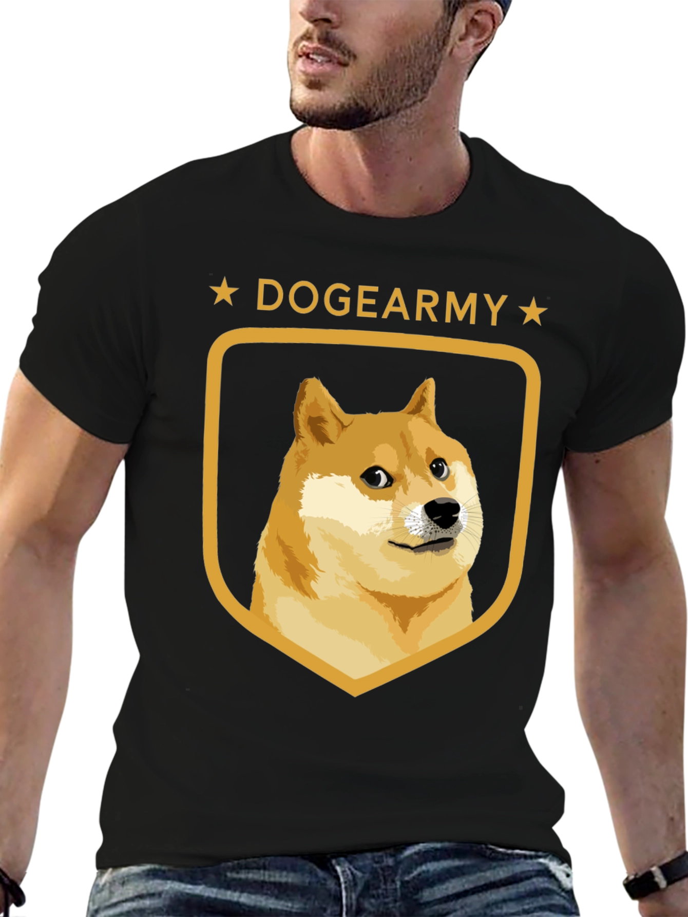 DogeArmy T-Shirt - Black Crew Neck Tee