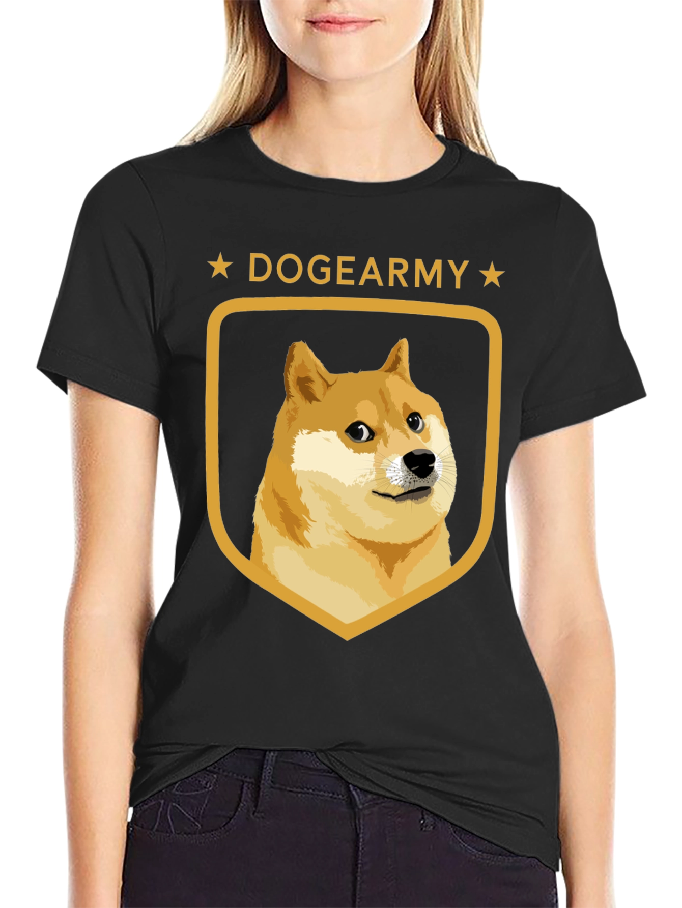 DogeArmy T-Shirt - Black Crew Neck Tee