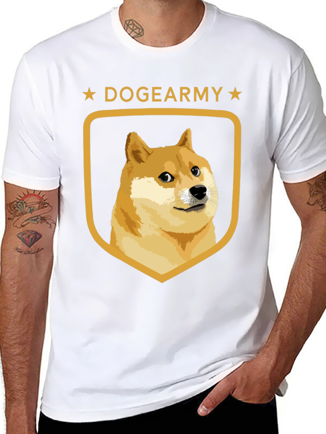 DogeArmy T-Shirt - Black Crew Neck Tee