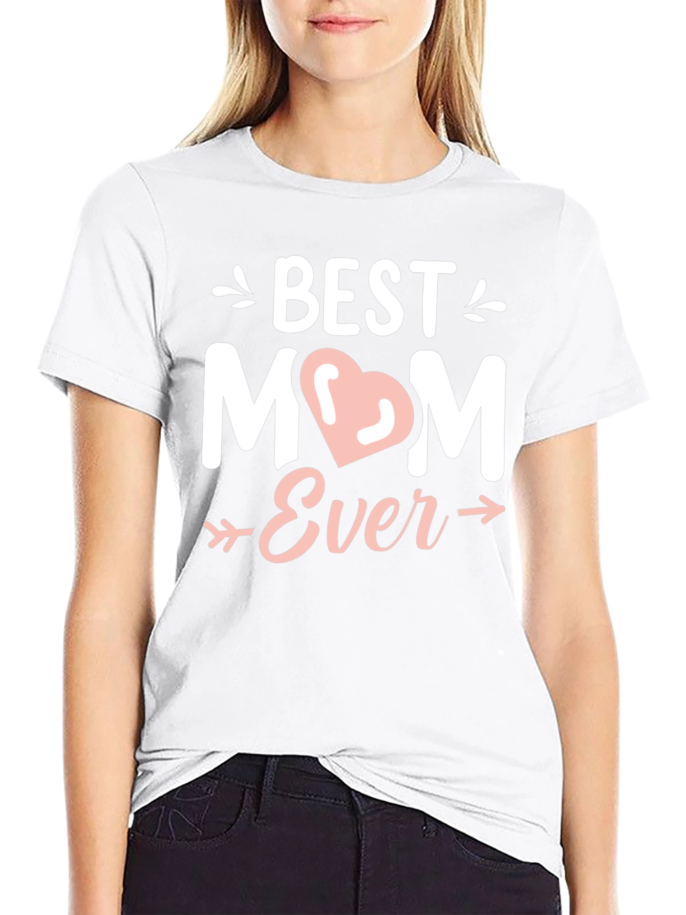 Best Mom Ever Graphic Tee - Black Cotton T-Shirt