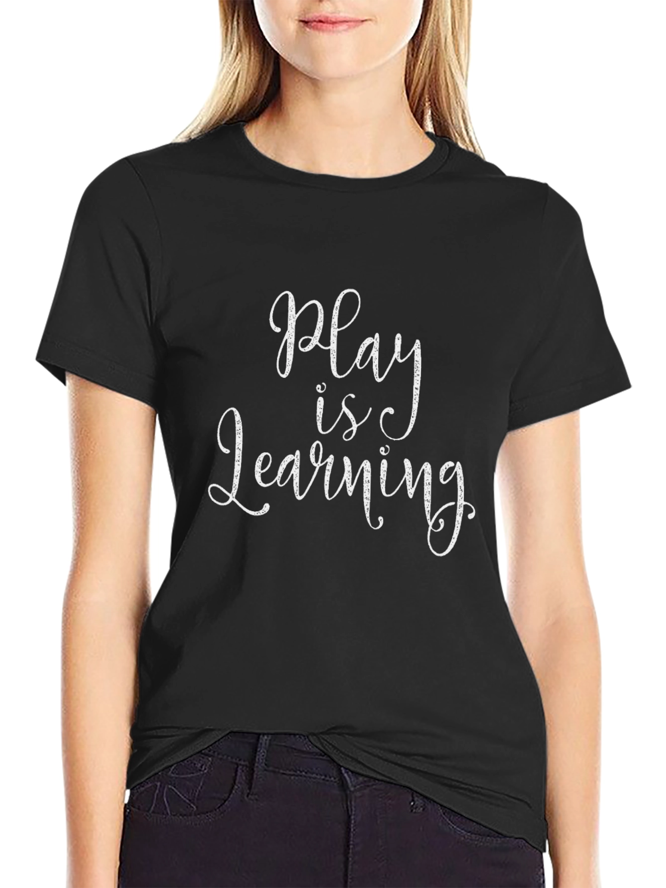 Play is Learning Black Graphic Tee