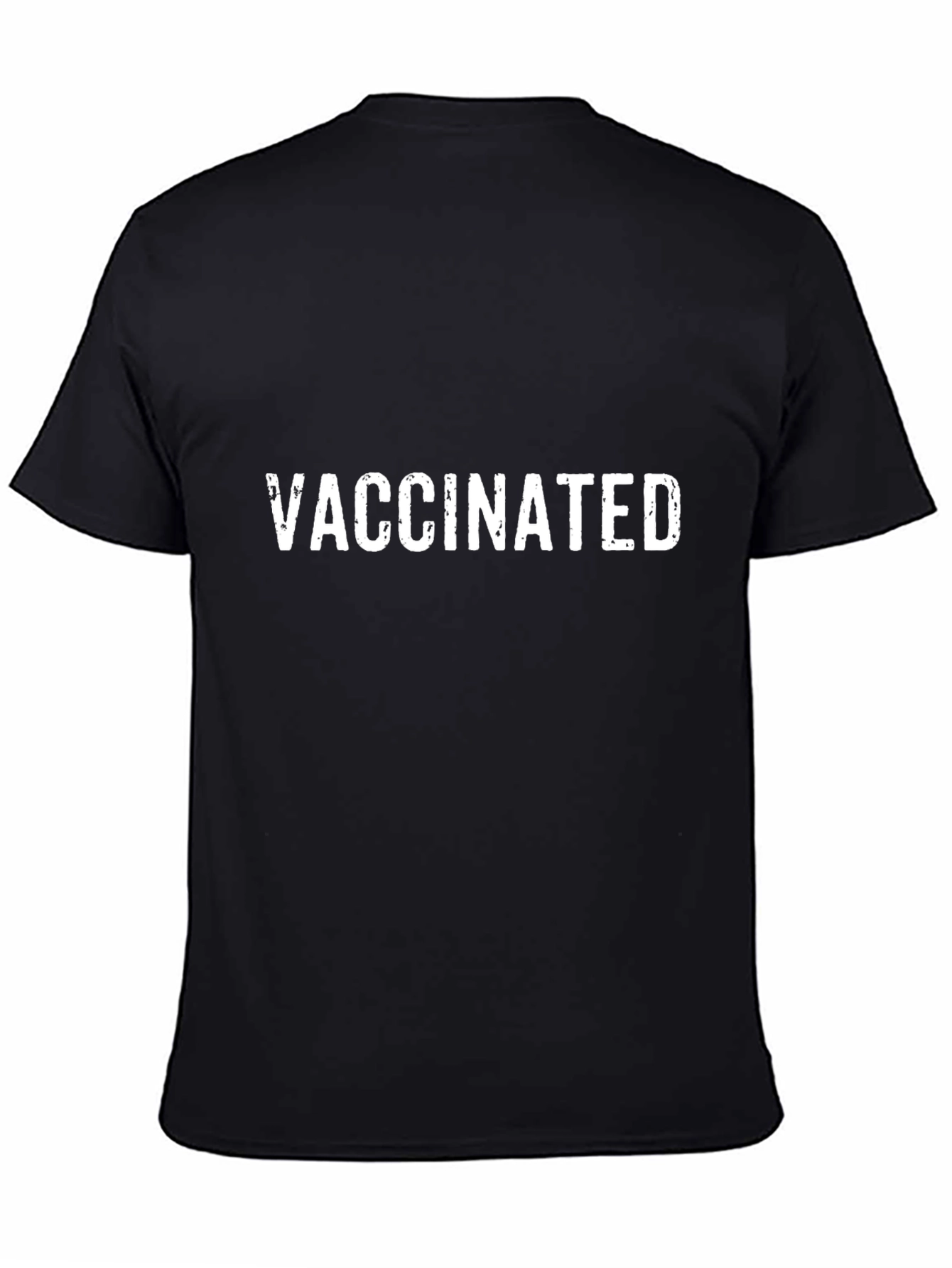 Vaccinated Black T-Shirt - Show Your Status!