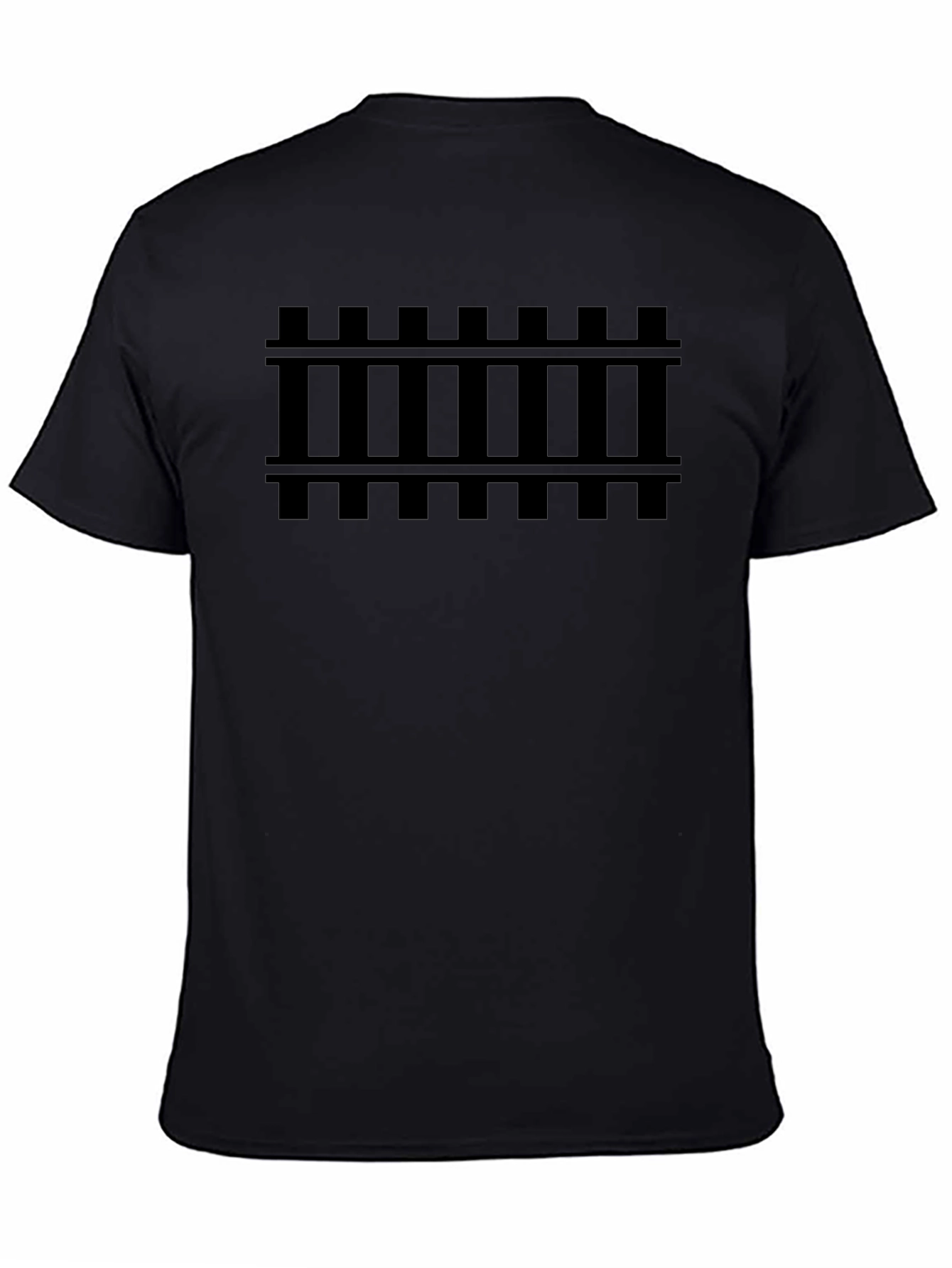 Railroad Track Graphic T-Shirt - Black