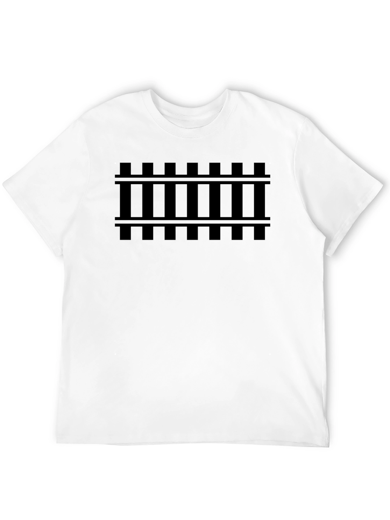 Railroad Track Graphic T-Shirt - Black
