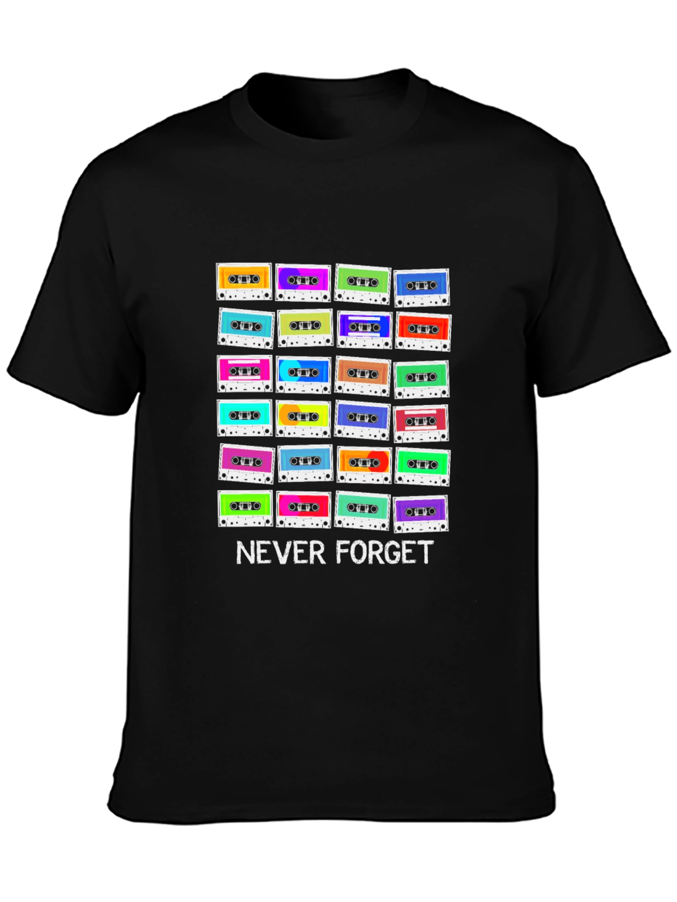 Never Forget Cassette Tape Graphic T-Shirt