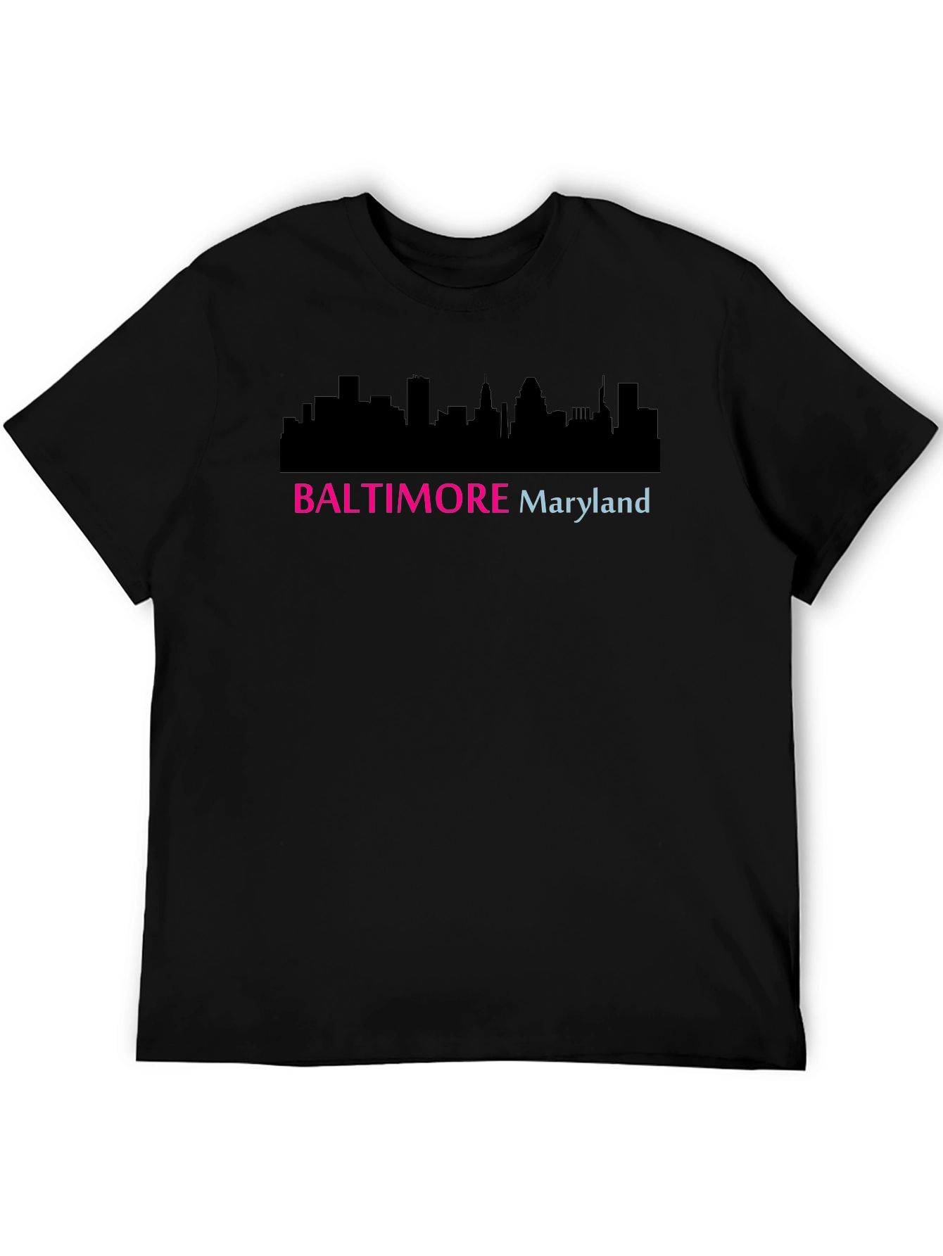 Baltimore Maryland Skyline Graphic Tee - Black