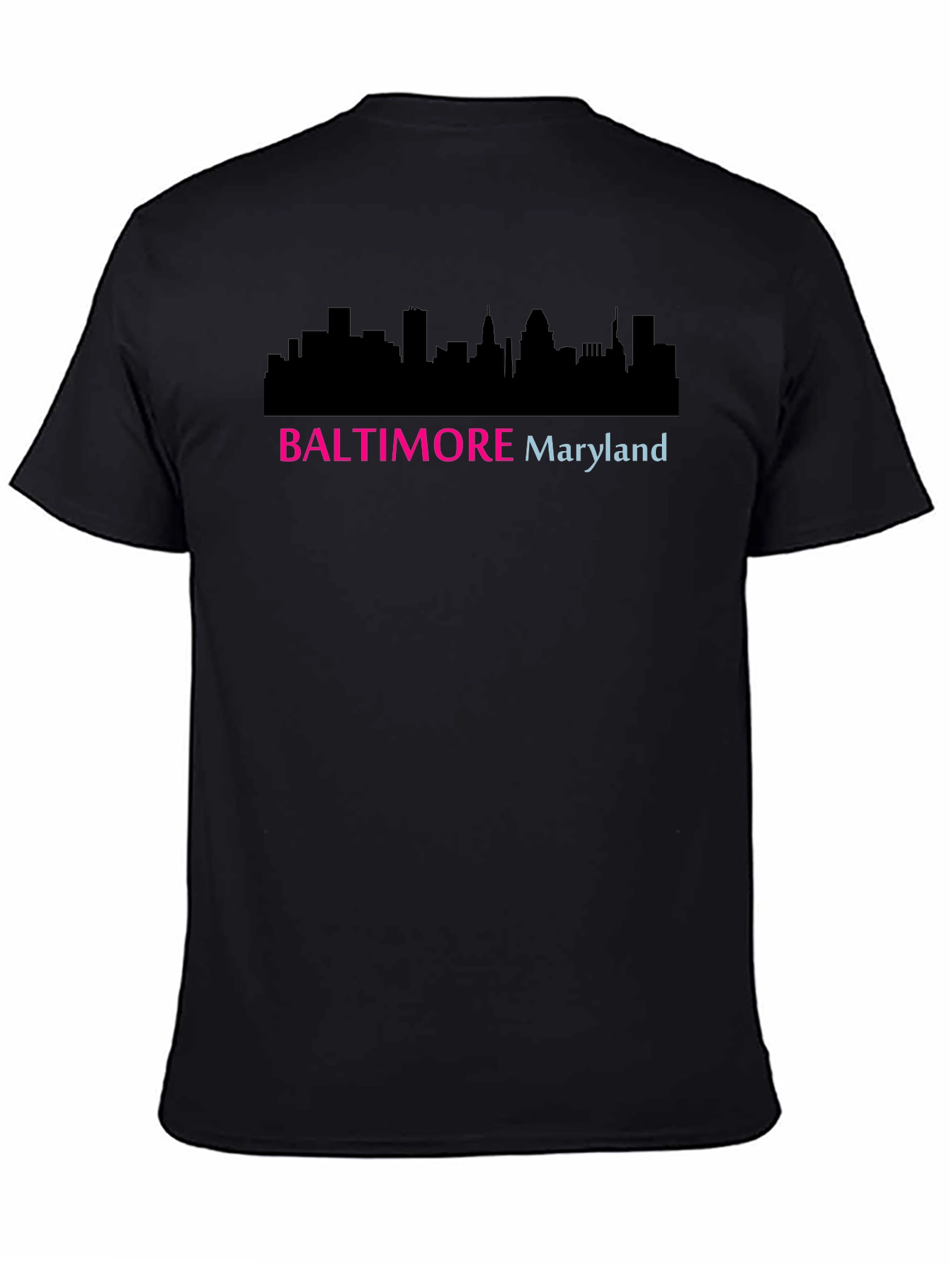 Baltimore Maryland Skyline Graphic Tee - Black