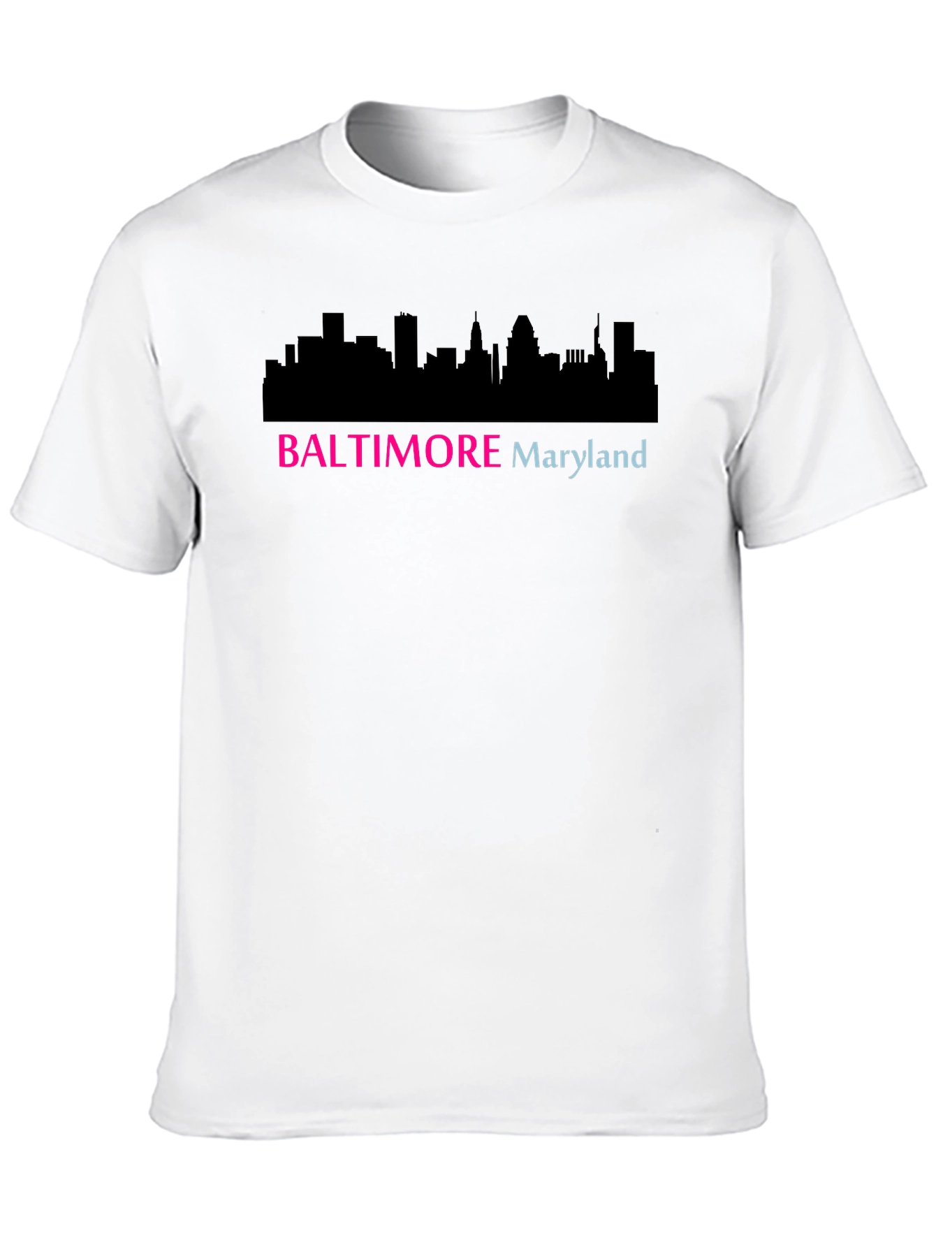 Baltimore Maryland Skyline Graphic Tee - Black