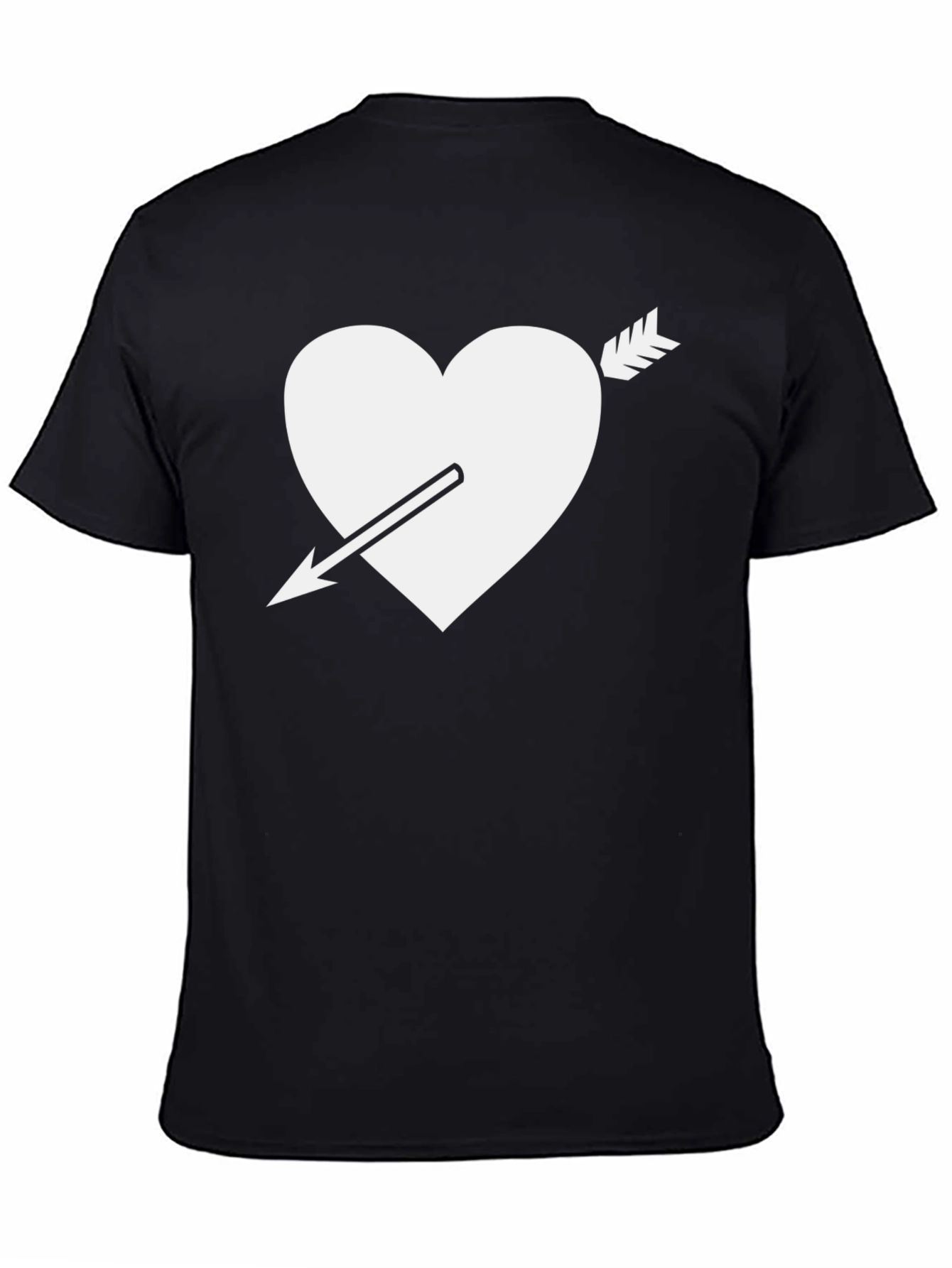 Heart Arrow Graphic Tee - Classic Black T-Shirt