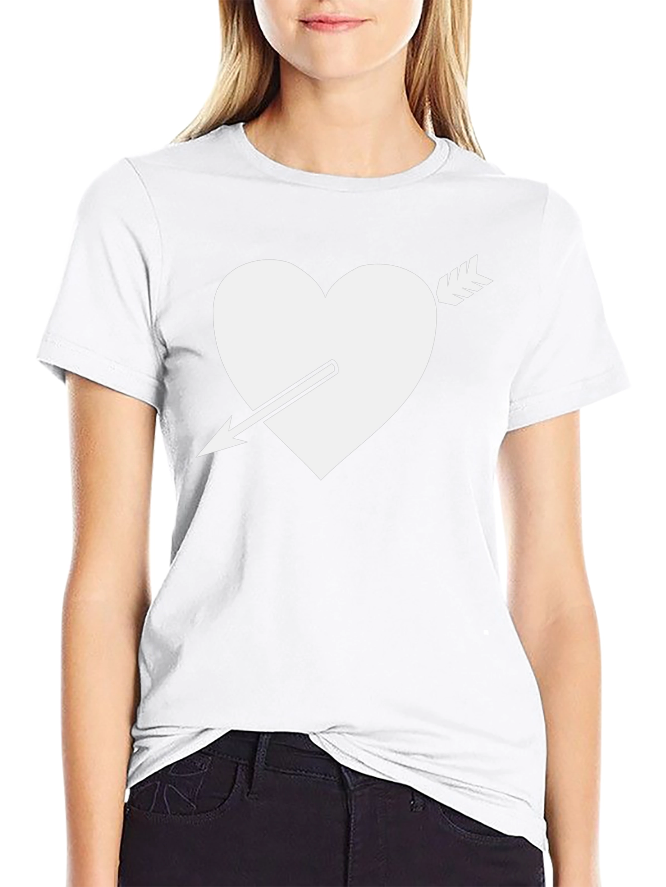Heart Arrow Graphic Tee - Classic Black T-Shirt