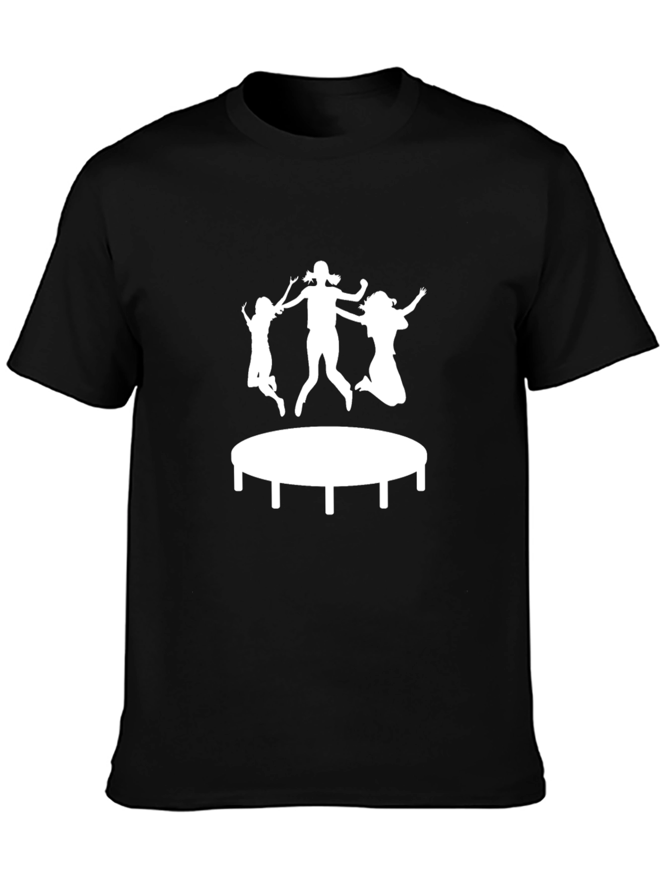Trampoline Fun T-Shirt - Black Cotton Tee