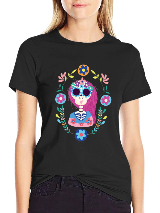 Day of the Dead Sugar Skull Graphic Tee