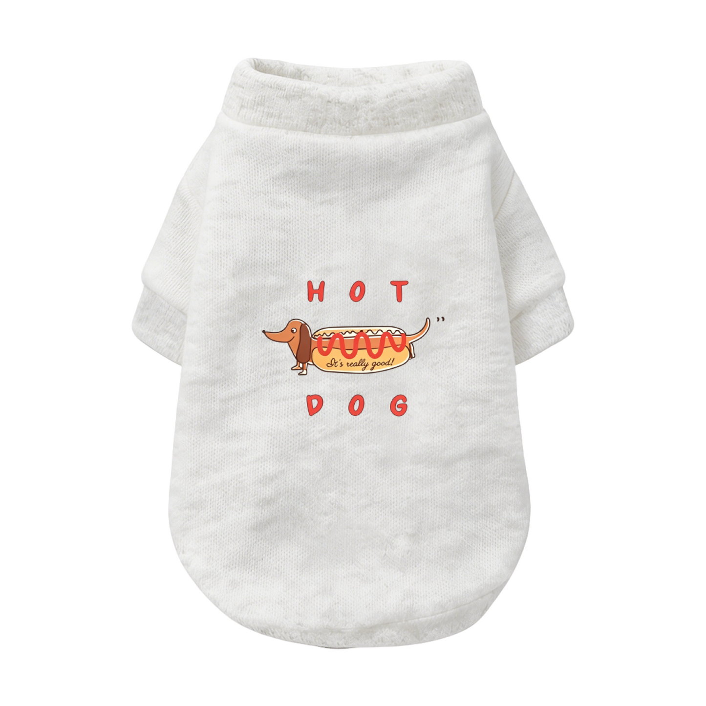 HOT DOG Funny Cartoon Pet Cardigan Sweater