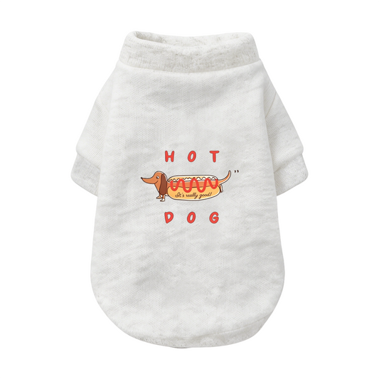 HOT DOG Funny Cartoon Pet Cardigan Sweater