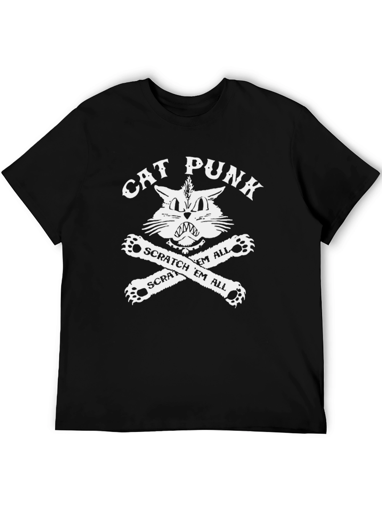 Cat Punk T-Shirt - Scratch Em All!