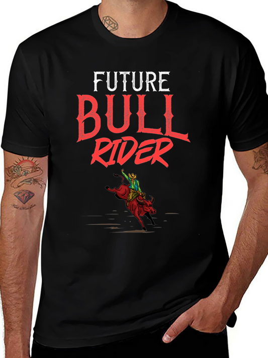 Future Bull Rider Graphic T-Shirt - Black