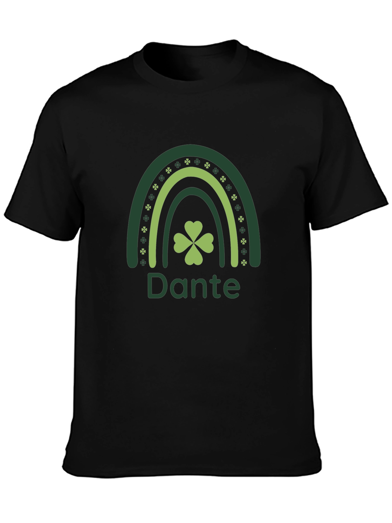 St. Patricks Day Dante Rainbow Clover T-Shirt