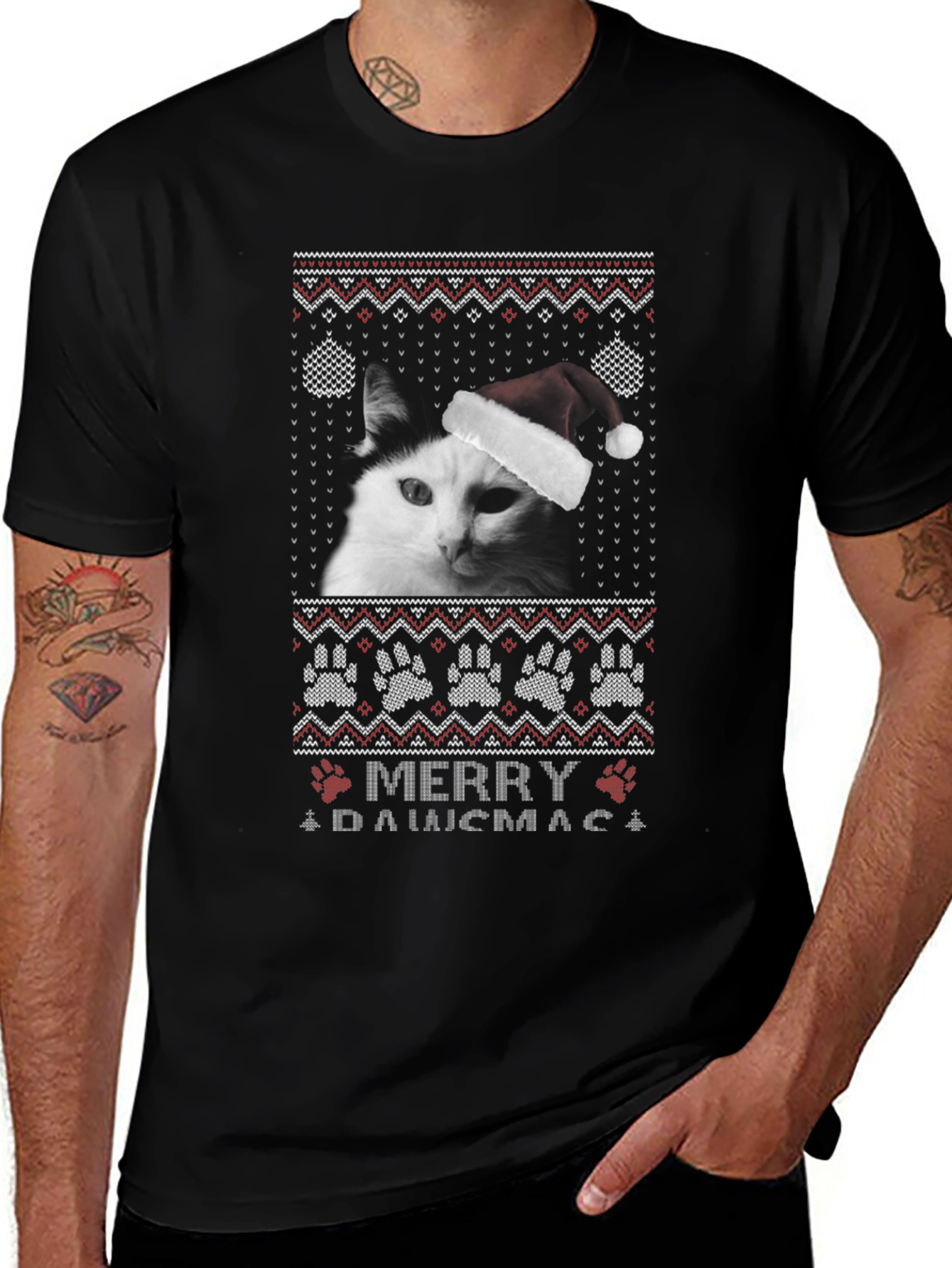 Merry Dawsmas Cat Christmas T-Shirt