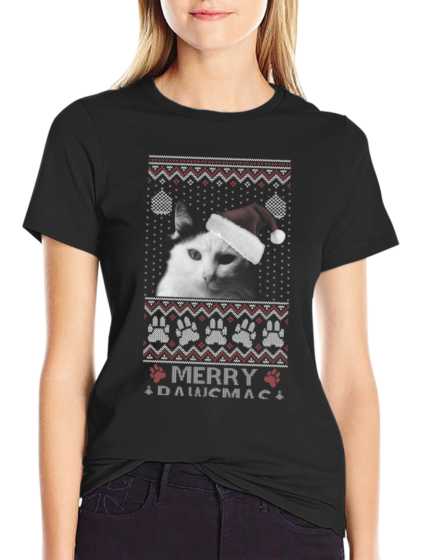 Merry Dawsmas Cat Christmas T-Shirt