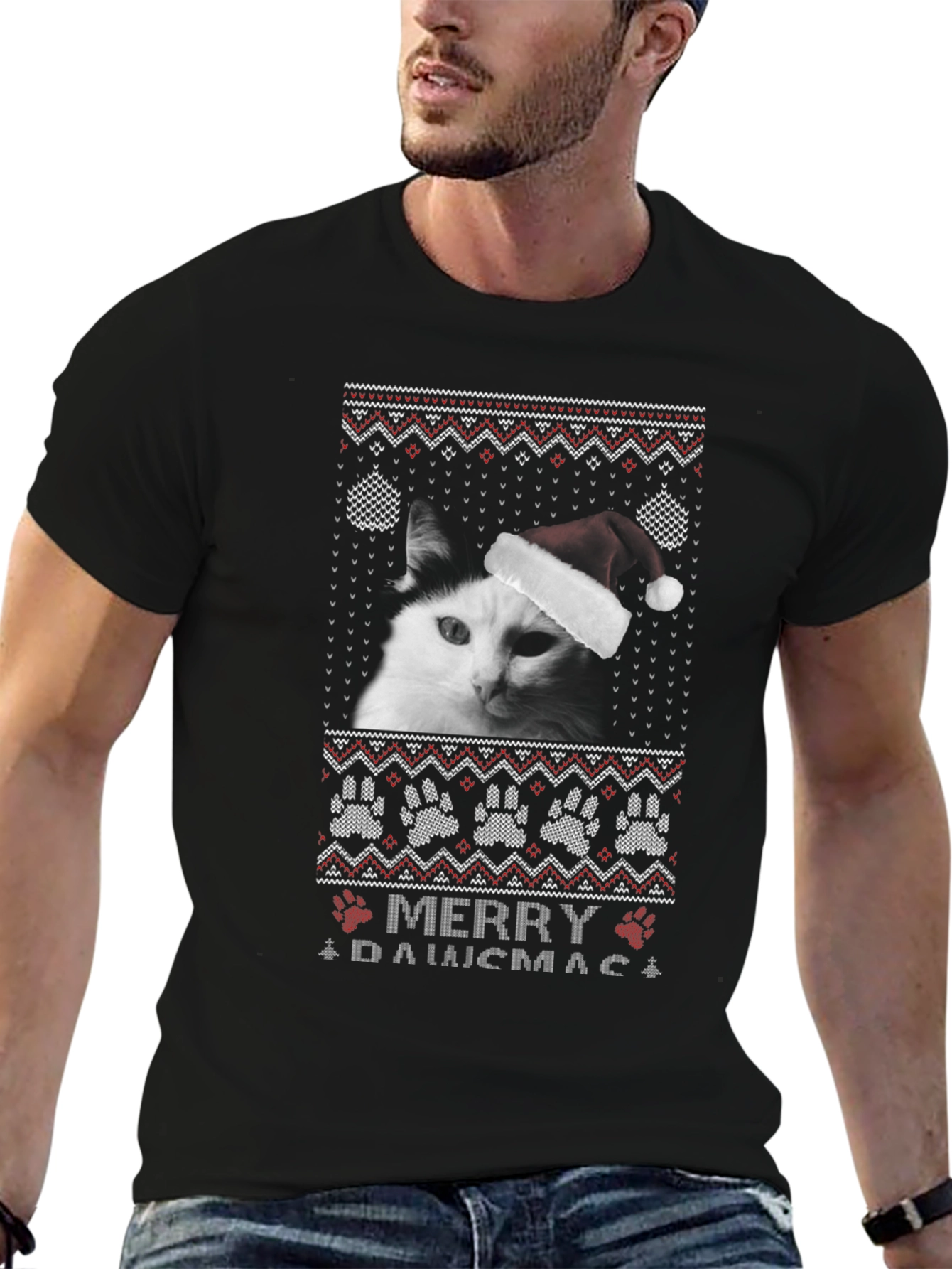 Merry Dawsmas Cat Christmas T-Shirt