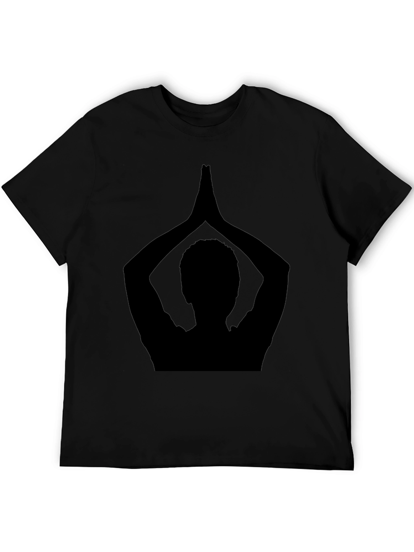 Namaste Yoga Pose Black Graphic T-Shirt