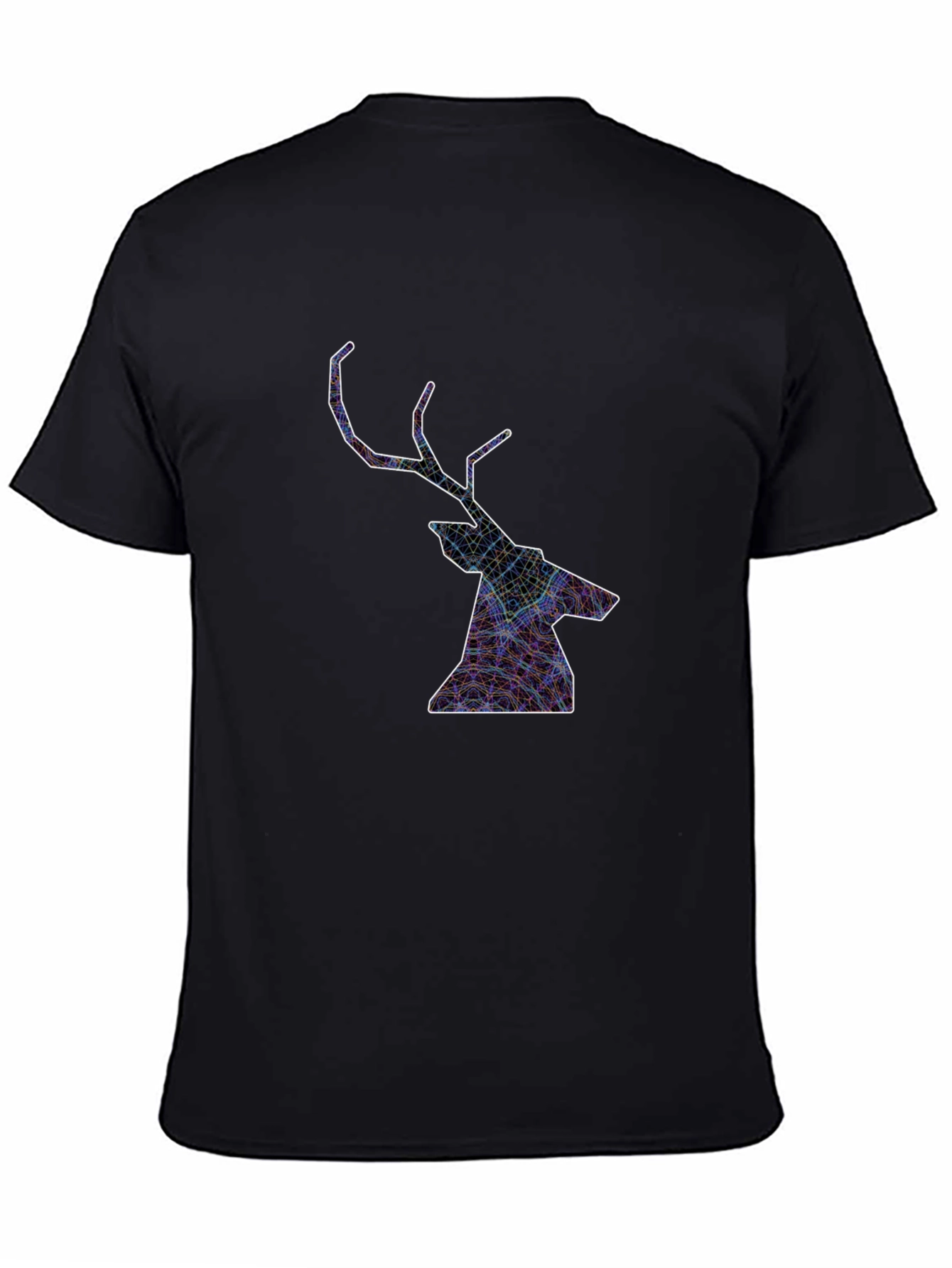 Geometric Deer Head Graphic T-Shirt