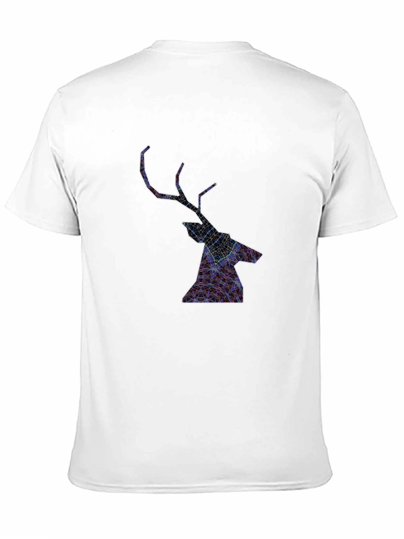 Geometric Deer Head Graphic T-Shirt