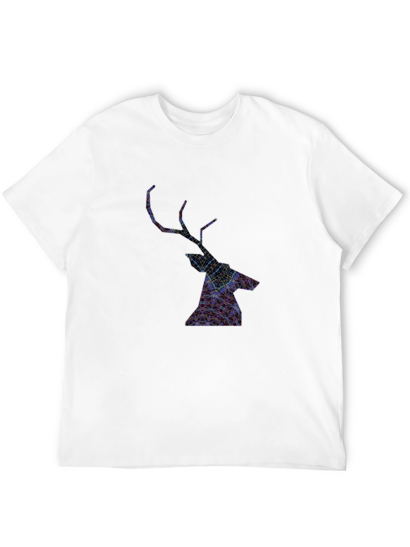 Geometric Deer Head Graphic T-Shirt
