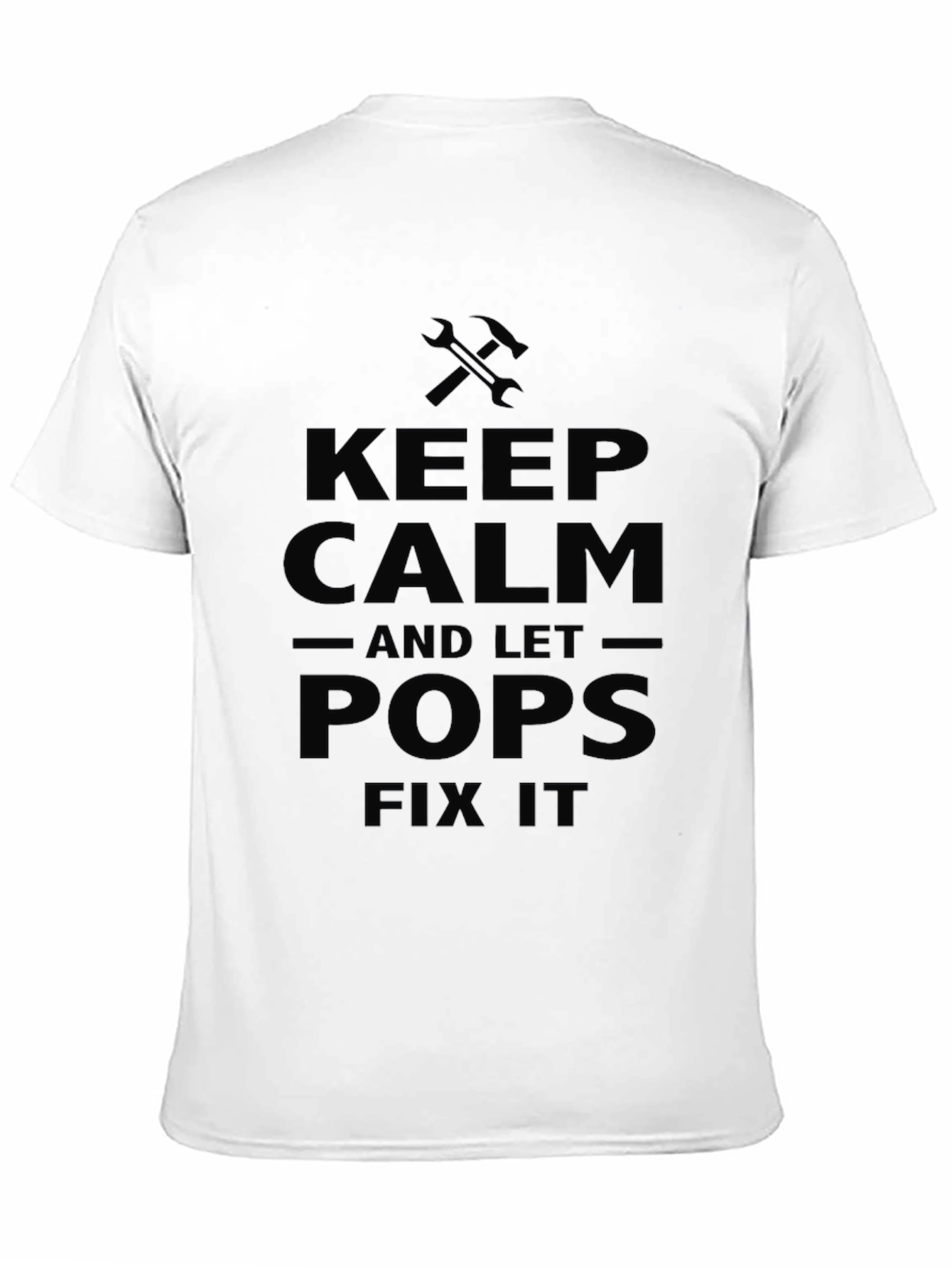 Keep Calm Pops Fix It Black Graphic Tee