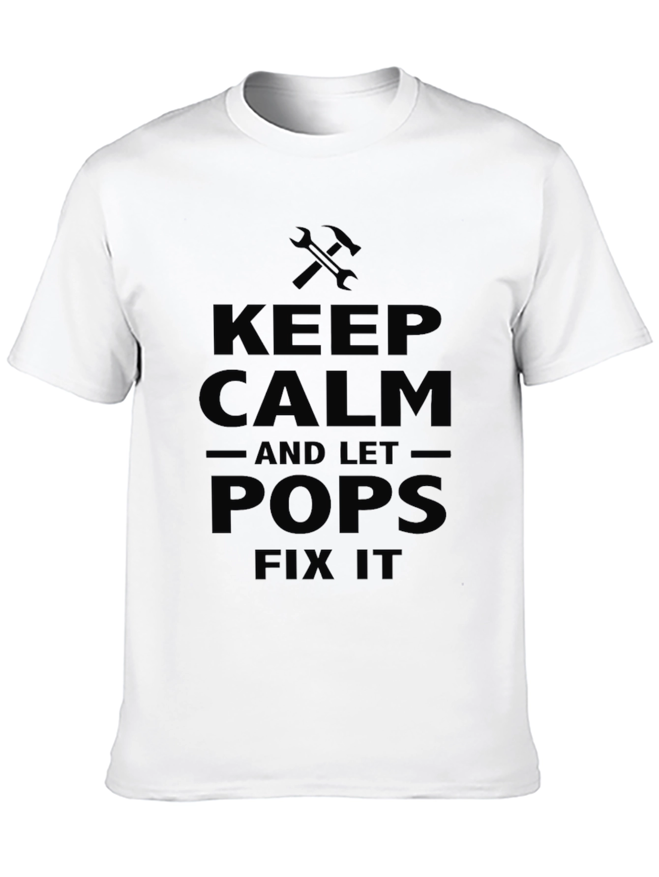 Keep Calm Pops Fix It Black Graphic Tee