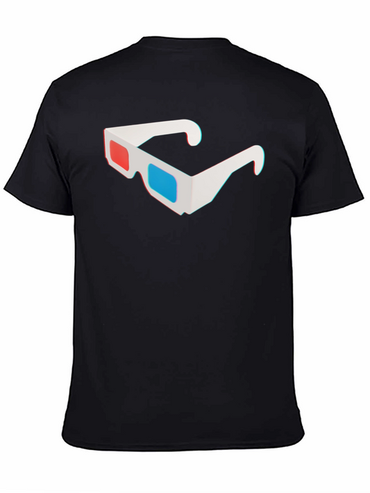 3D Glasses Graphic Tee - Classic Retro Style Shirt