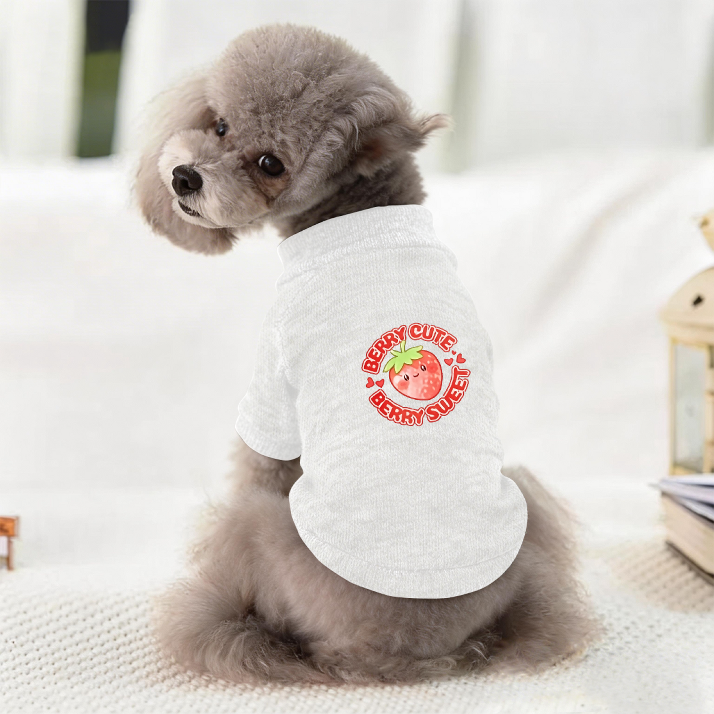 Trendy Slogan Print Pet Casual Cardigan Sweater