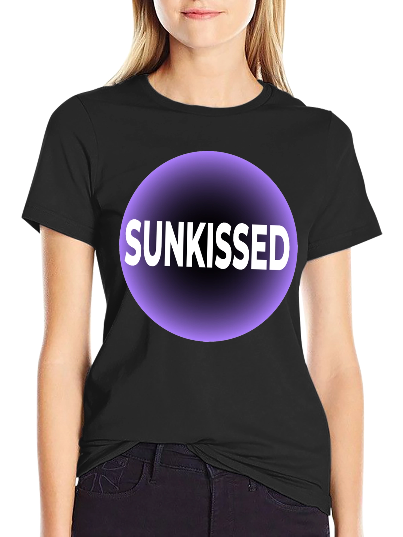 Sunkissed Graphic T-Shirt - Black Cotton Tee