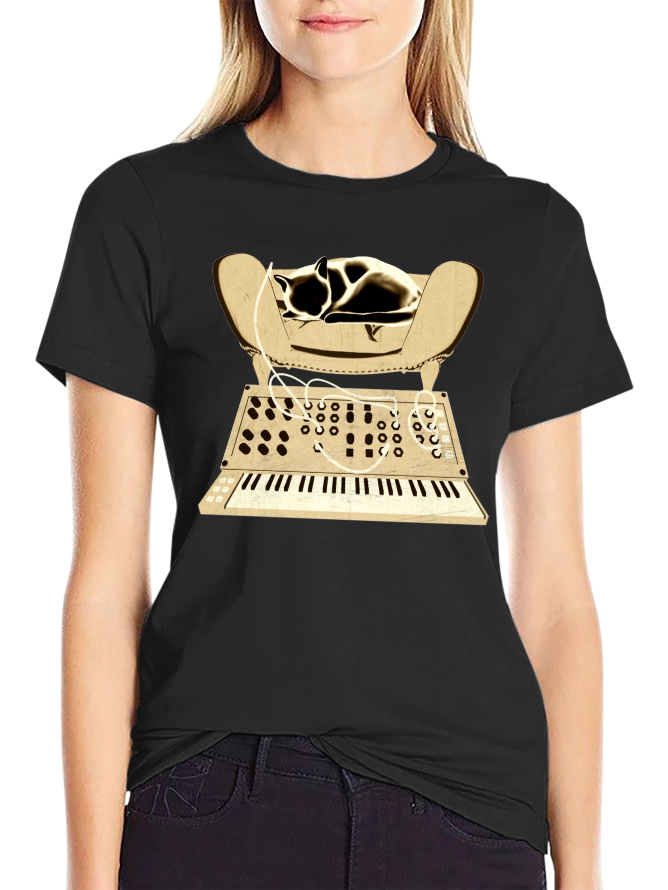 Synth Cat Napping T-Shirt
