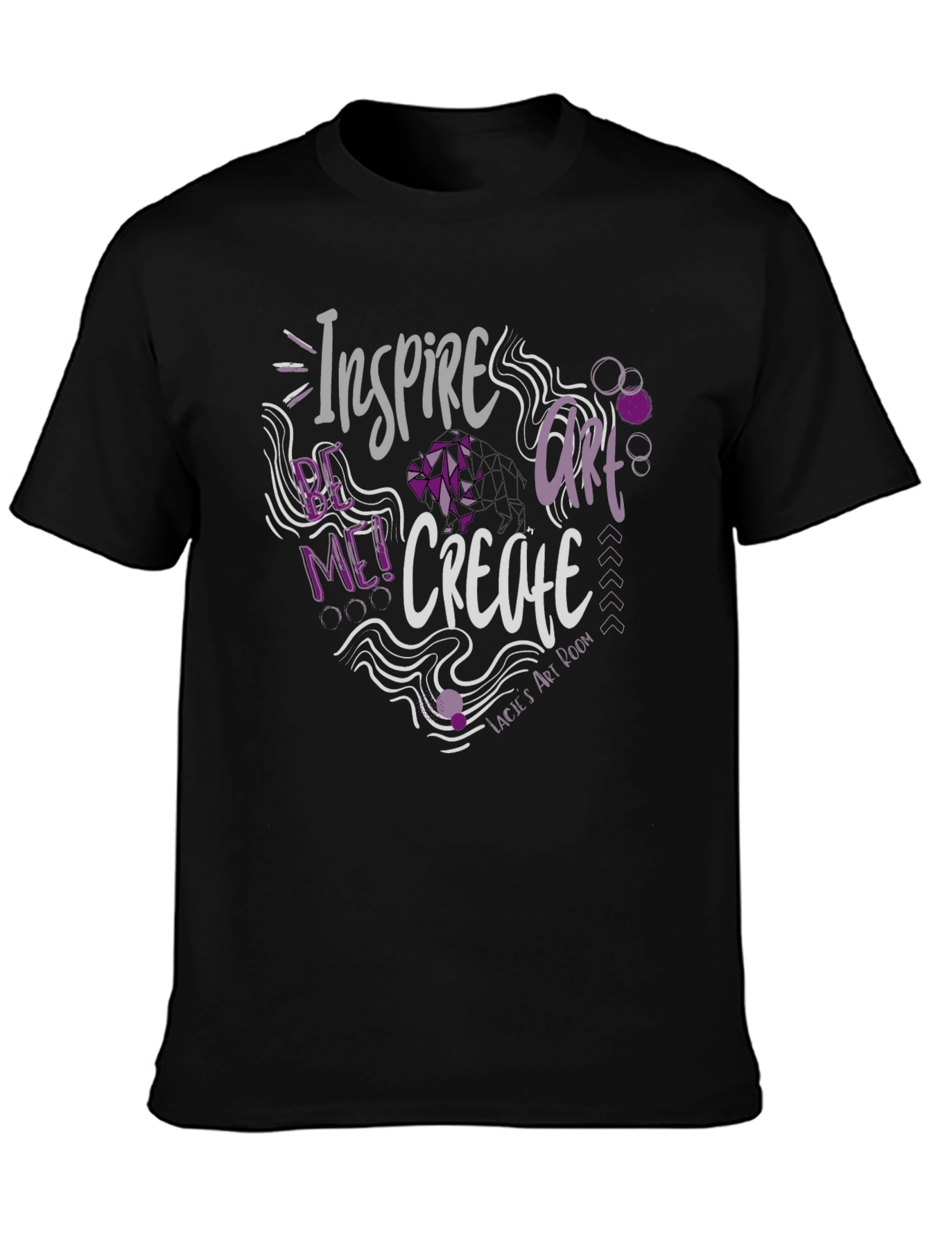 Inspire Me! Graphic Print Black T-Shirt