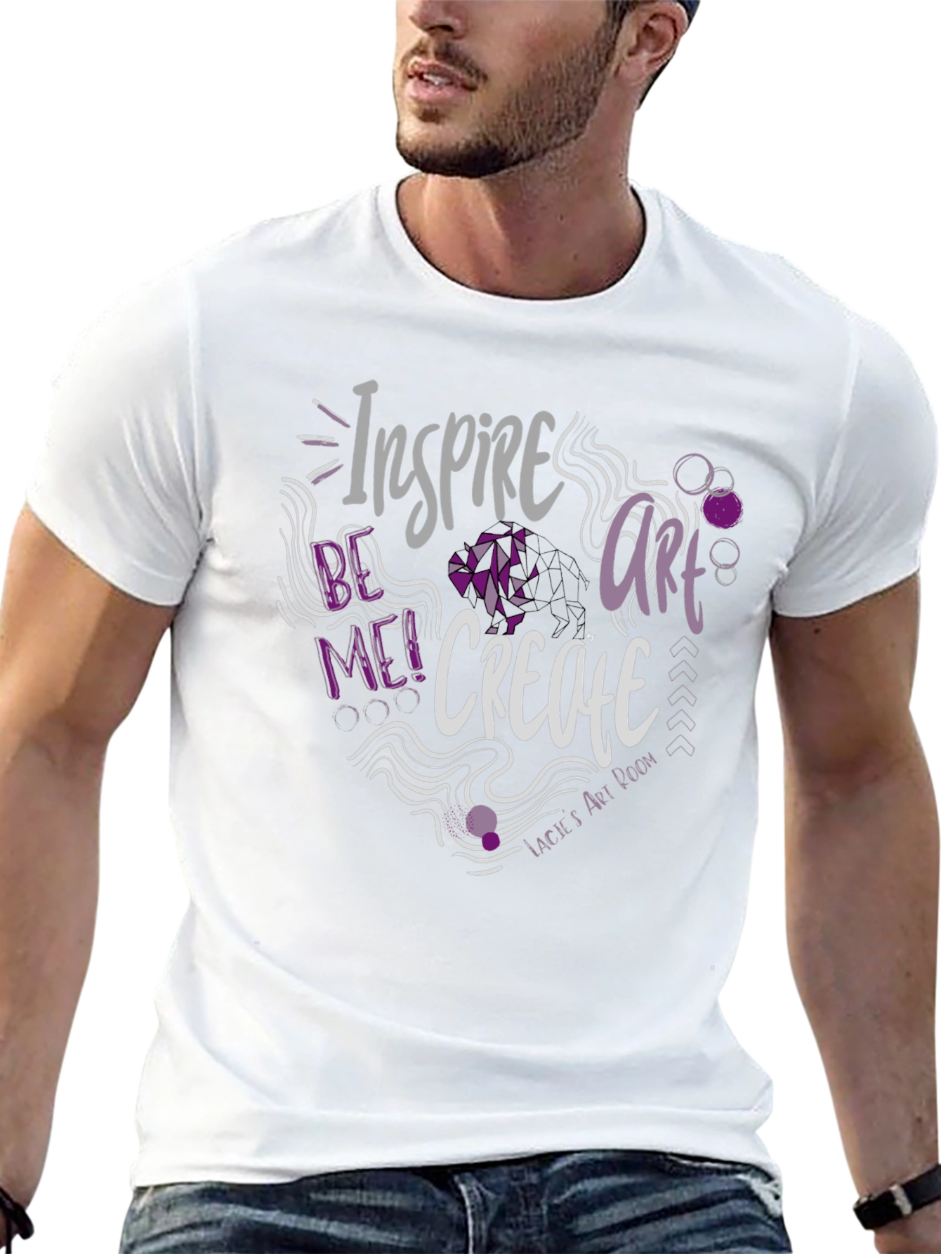 Inspire Me! Graphic Print Black T-Shirt