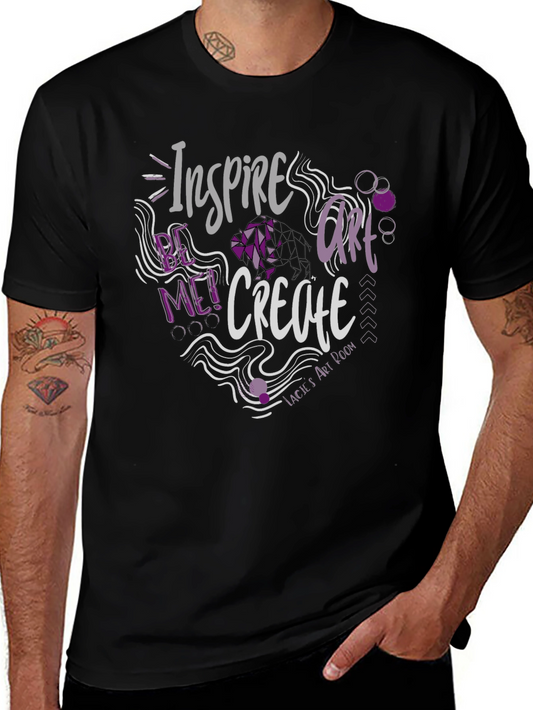 Inspire Me! Graphic Print Black T-Shirt
