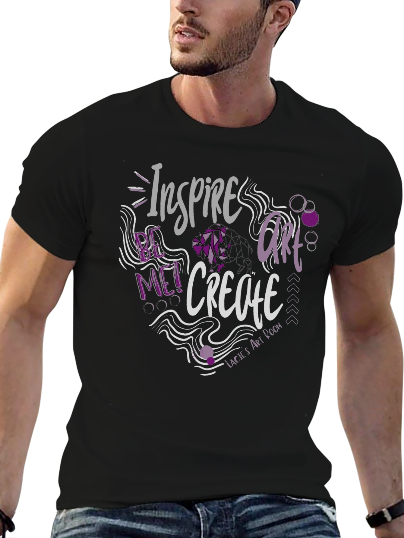 Inspire Me! Graphic Print Black T-Shirt