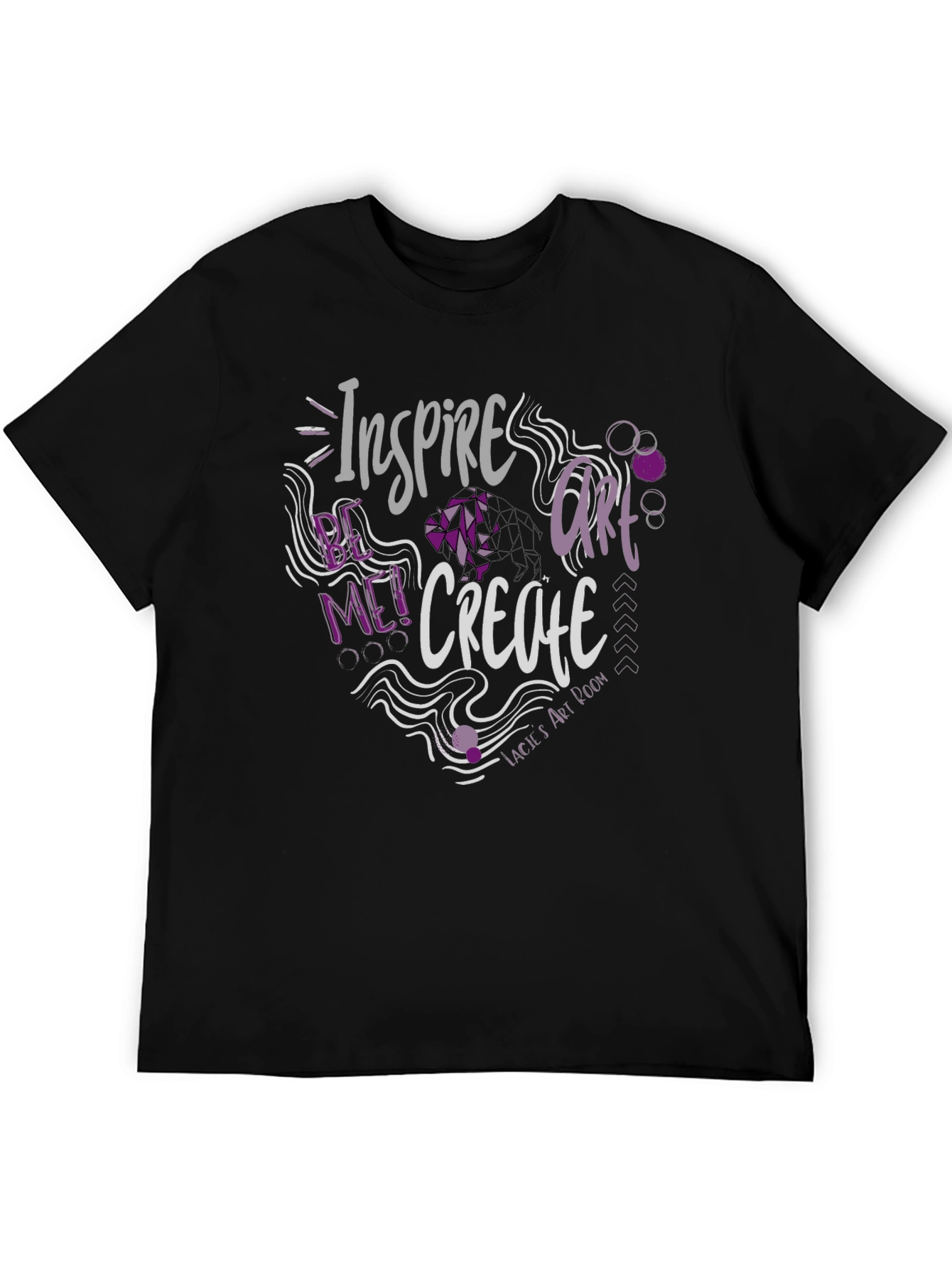 Inspire Me! Graphic Print Black T-Shirt