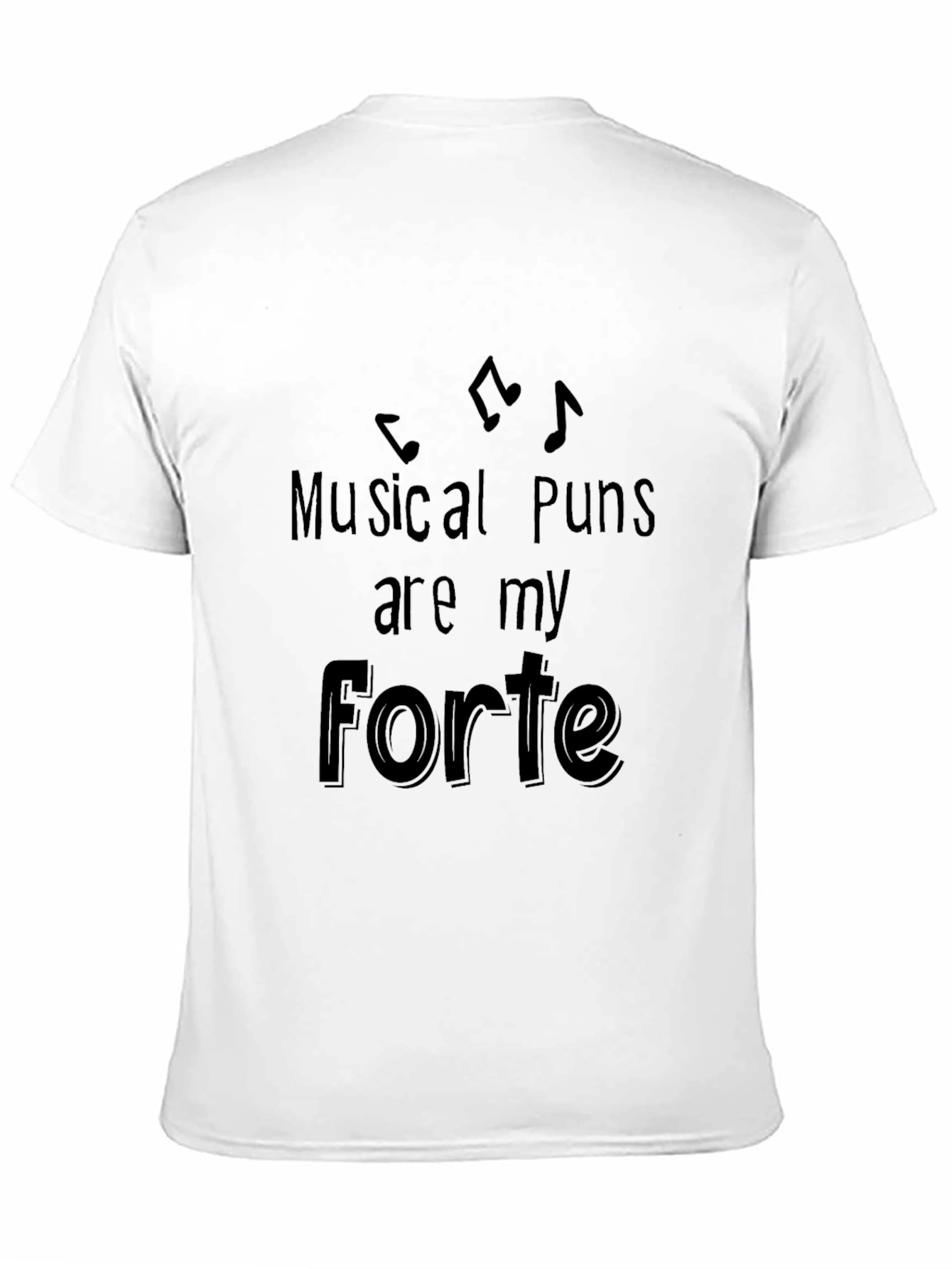Musical Puns are My Forte Black Graphic Tee