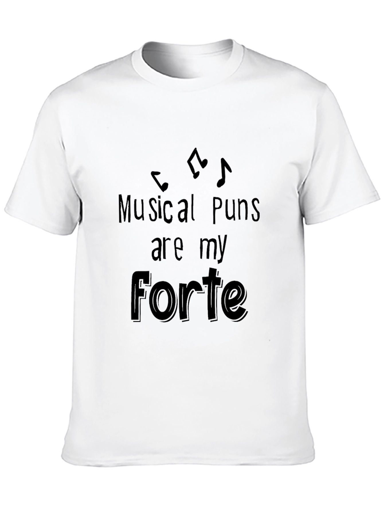 Musical Puns are My Forte Black Graphic Tee