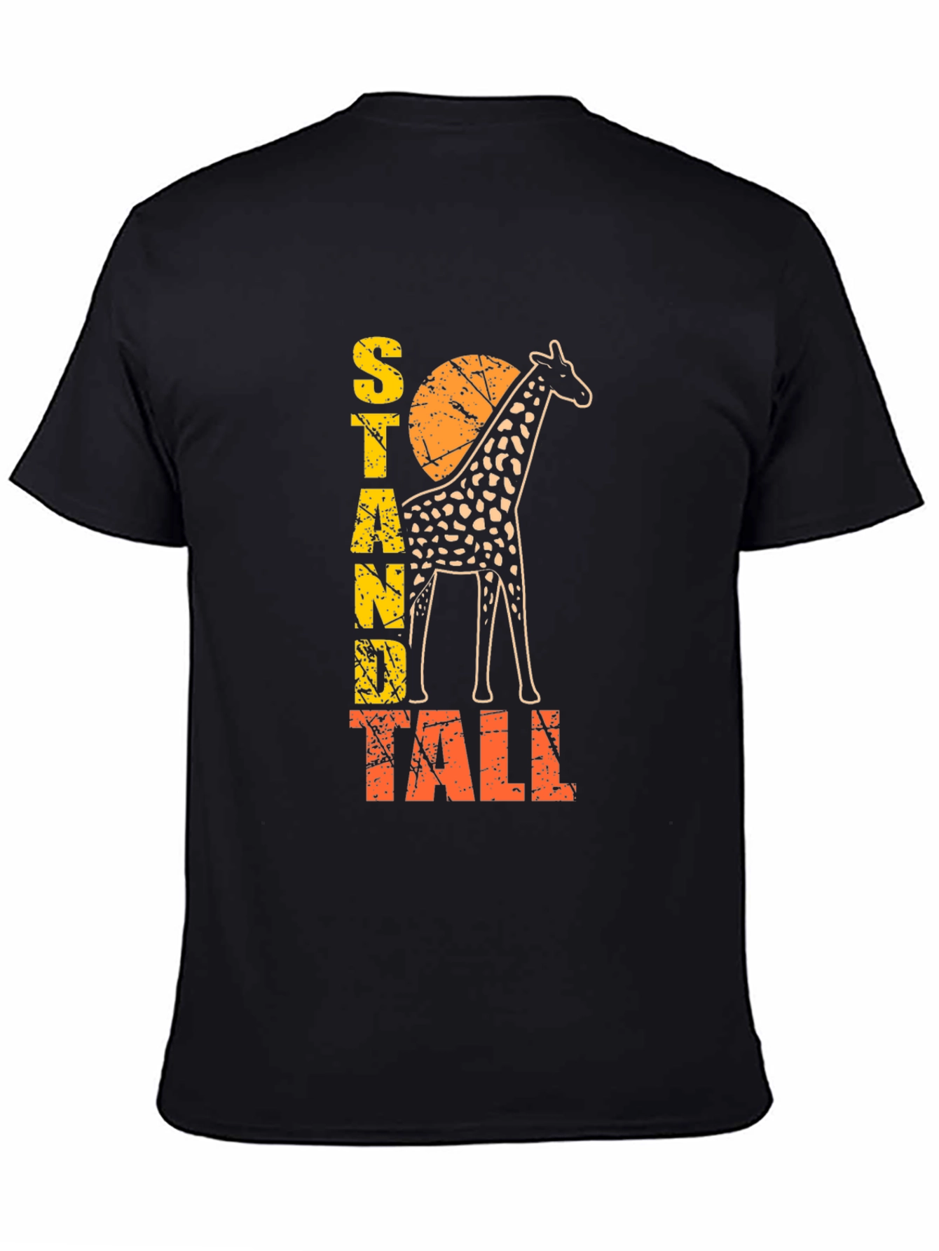 Stand Tall Giraffe Graphic Print Mens T-Shirt