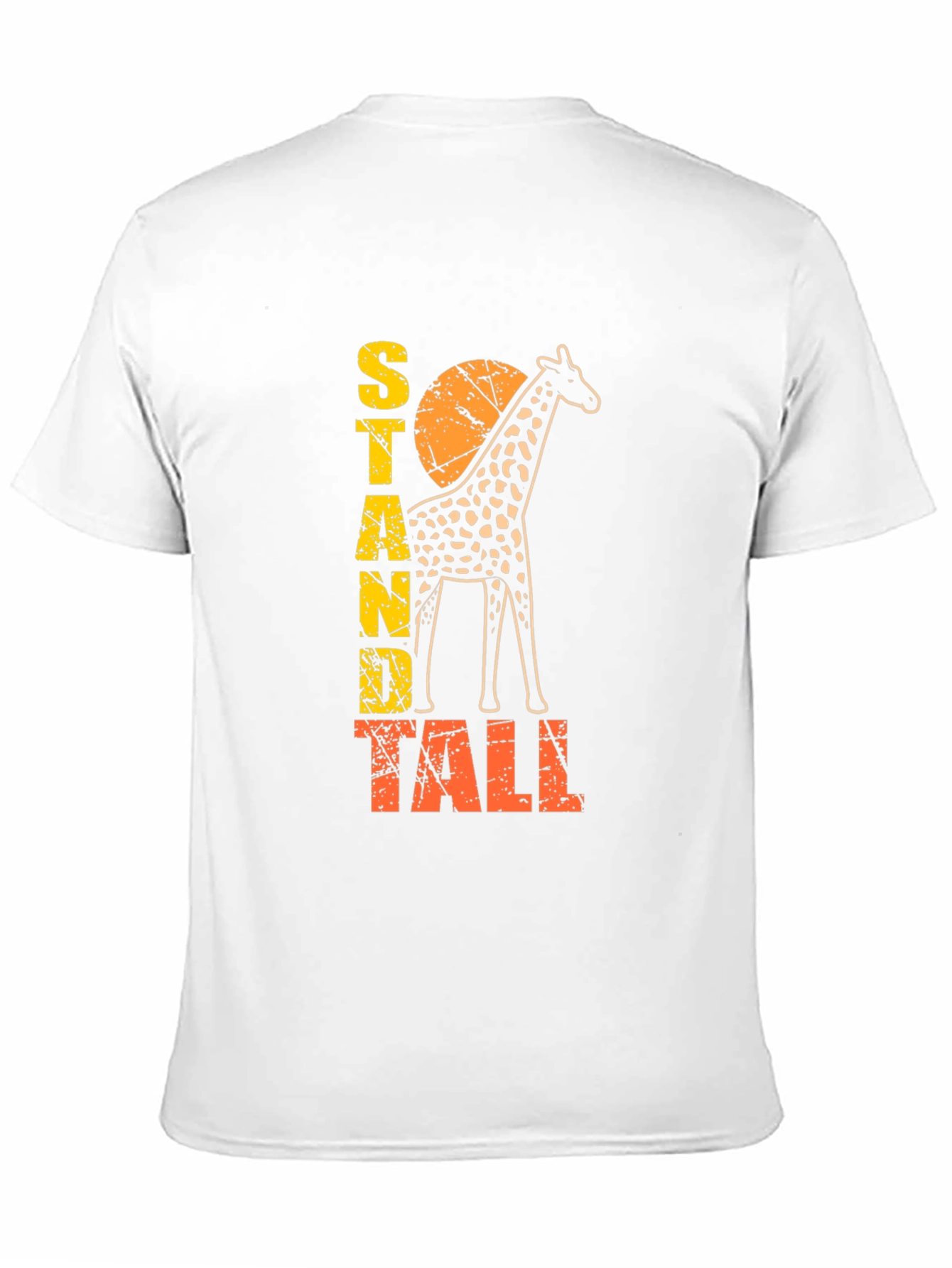 Stand Tall Giraffe Graphic Print Mens T-Shirt